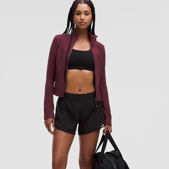 Define Cropped Jacket *Nulu™ Garnet - Picture 3 of 9